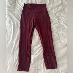 Lululemon Athletica Burgundy Leggings 23”